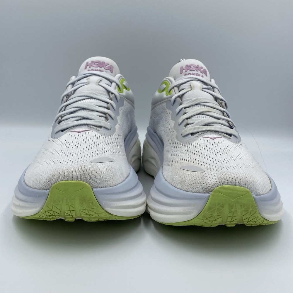 Hoka One One Bondi 8 Running Shoes Womens 9.5B Sea Ice Pink Twilight Max Cushion - Picture 3 of 8